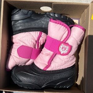 Kamik Pink and Black Kids' Snow Boots